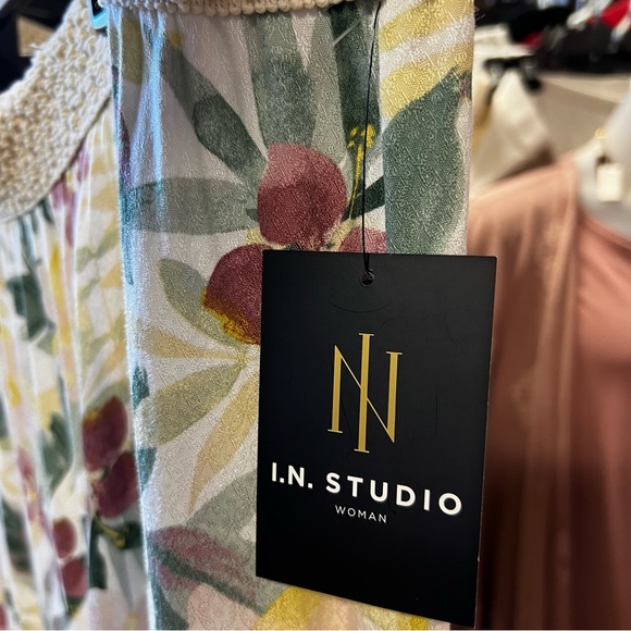 I.N. STUDIO Women Skirt Elastic Woven Waist Floral Multicolor Size 3X NWT - Picture 3 of 8